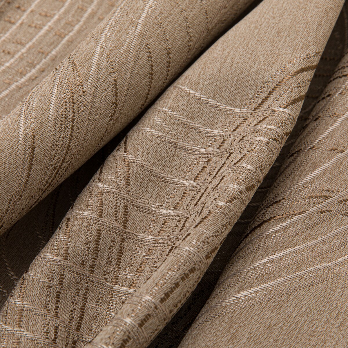 オーダーカーテン ODPK001 ブラウン 2倍ヒダ(幅40-100/丈40-140cm