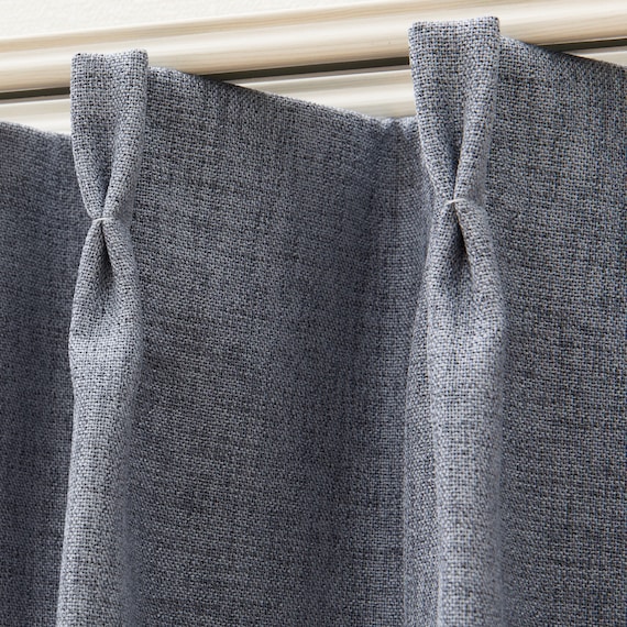 【くすみカラー/273サイズから選べる】 防炎・遮光1級・断熱・保温カーテン(LW2929 100X70X2 ブルーグレー) 8枚目画像