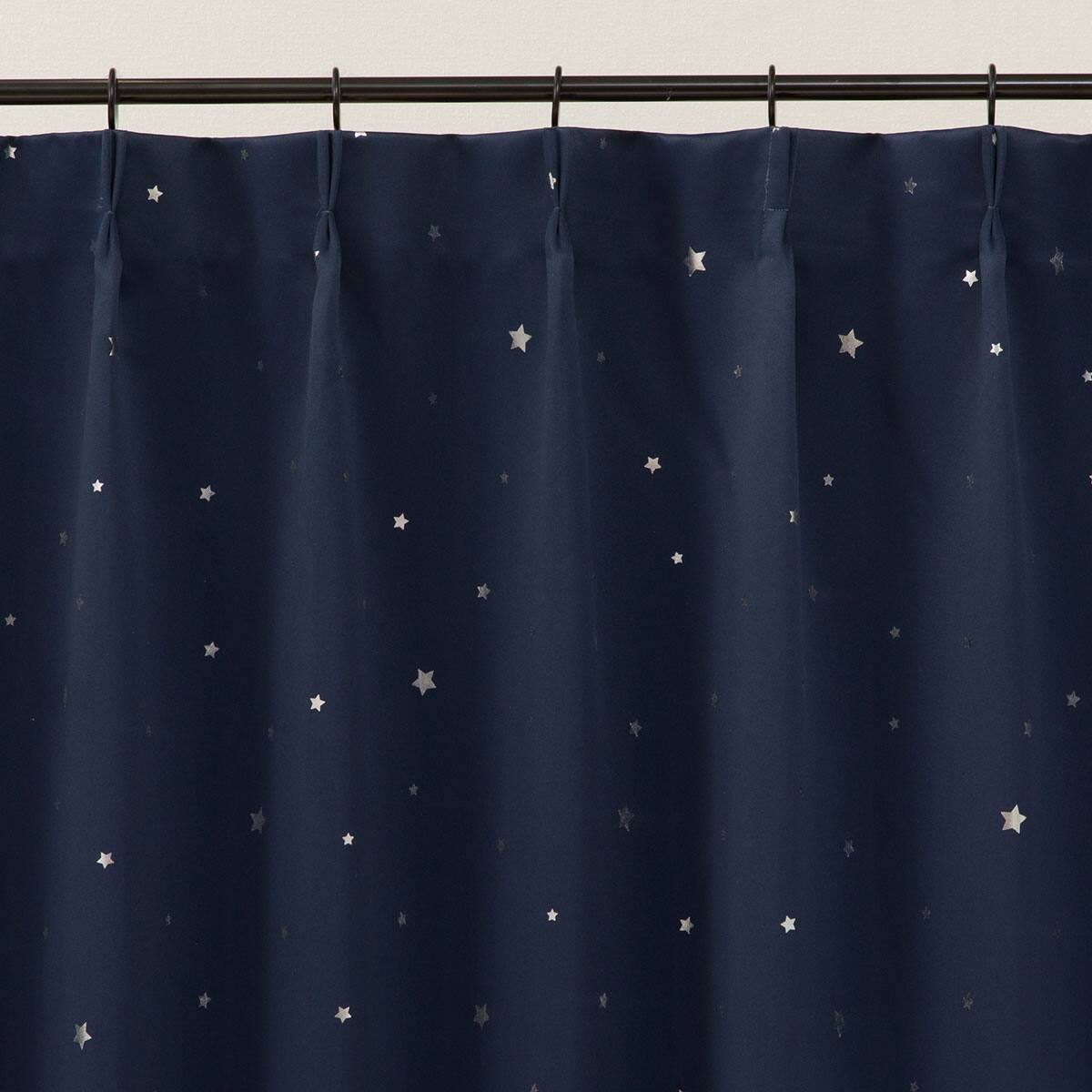 お好みサイズカーテン スターNV DH145 ネイビー(幅-100/丈90-170cm