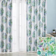 遮光・遮熱ドレープカーテン(リーフ グリーン DH164)