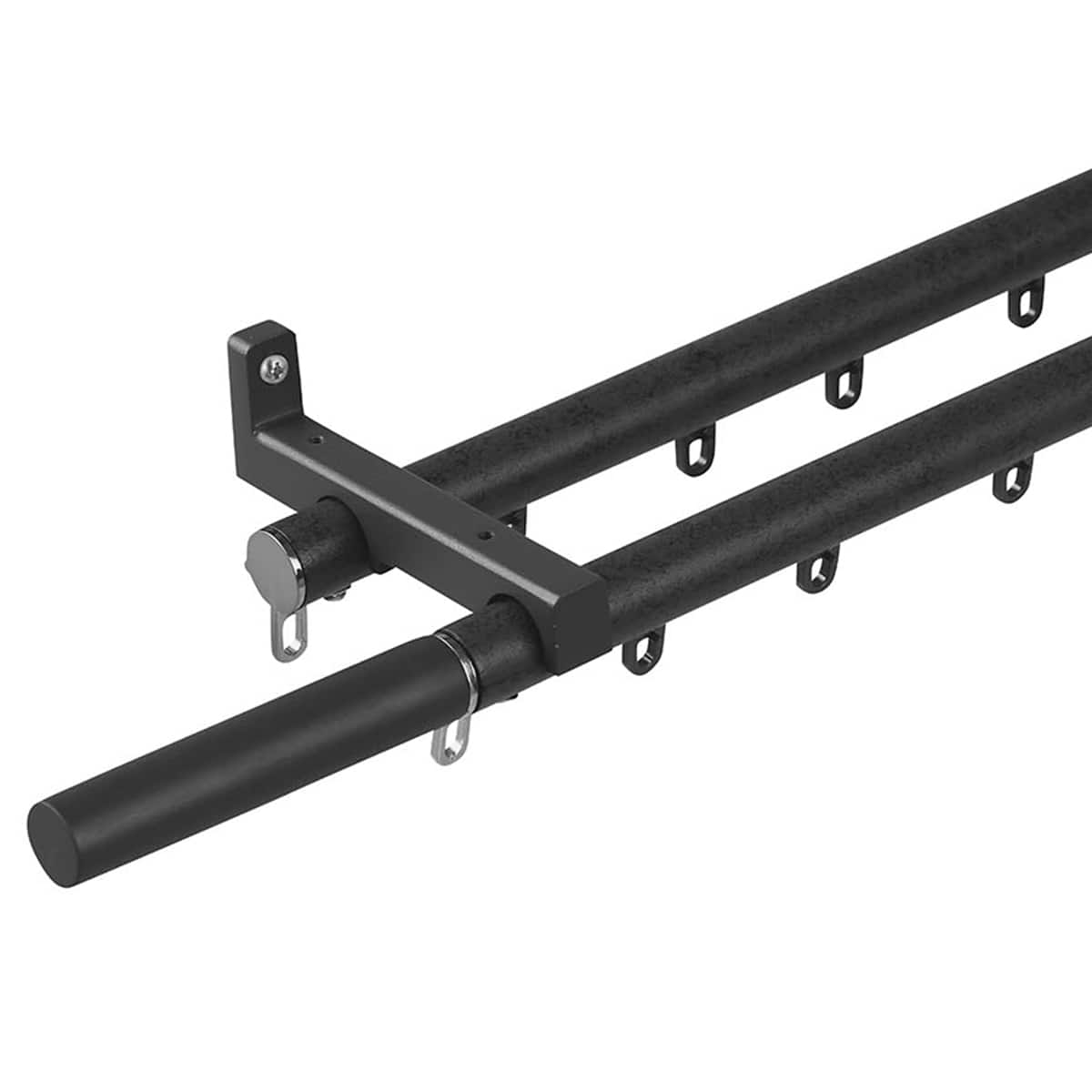カーテン　レール幅227cm 丈206cm 伸縮式 木目調静音カーテンレール(KR4 WH 3M/W) | ニトリネット【公式