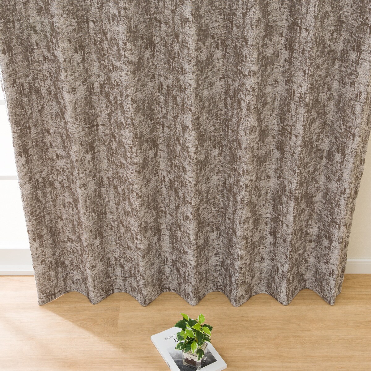 裏地付き遮光1級・遮熱ジャカードカーテン(RK015 DkGY 100X200X2