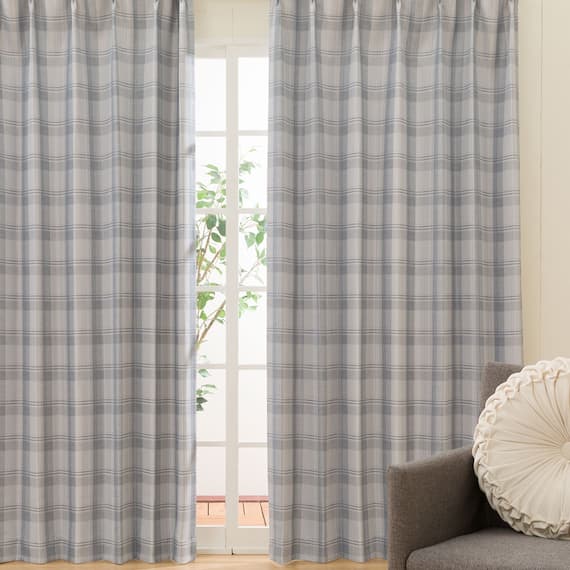 遮光3級・遮熱カーテン&遮熱・遮像レース4枚セット(100X110X4 グレー DH153) 1枚目画像