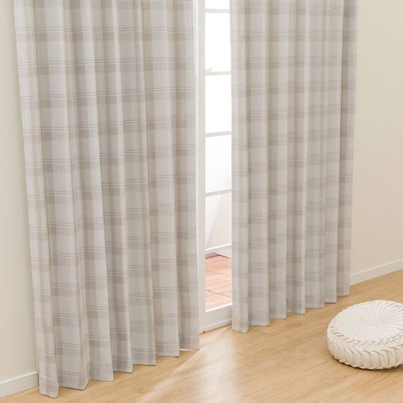 遮光3級･遮熱カーテン&遮熱･遮像レース4枚セット(100X200X4 ベージュ DH153) 8枚目画像