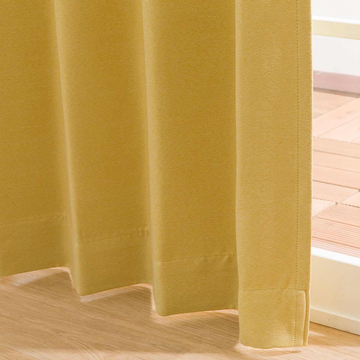 お好みサイズカーテン イエロー DH147(幅201-300/丈171-220cm