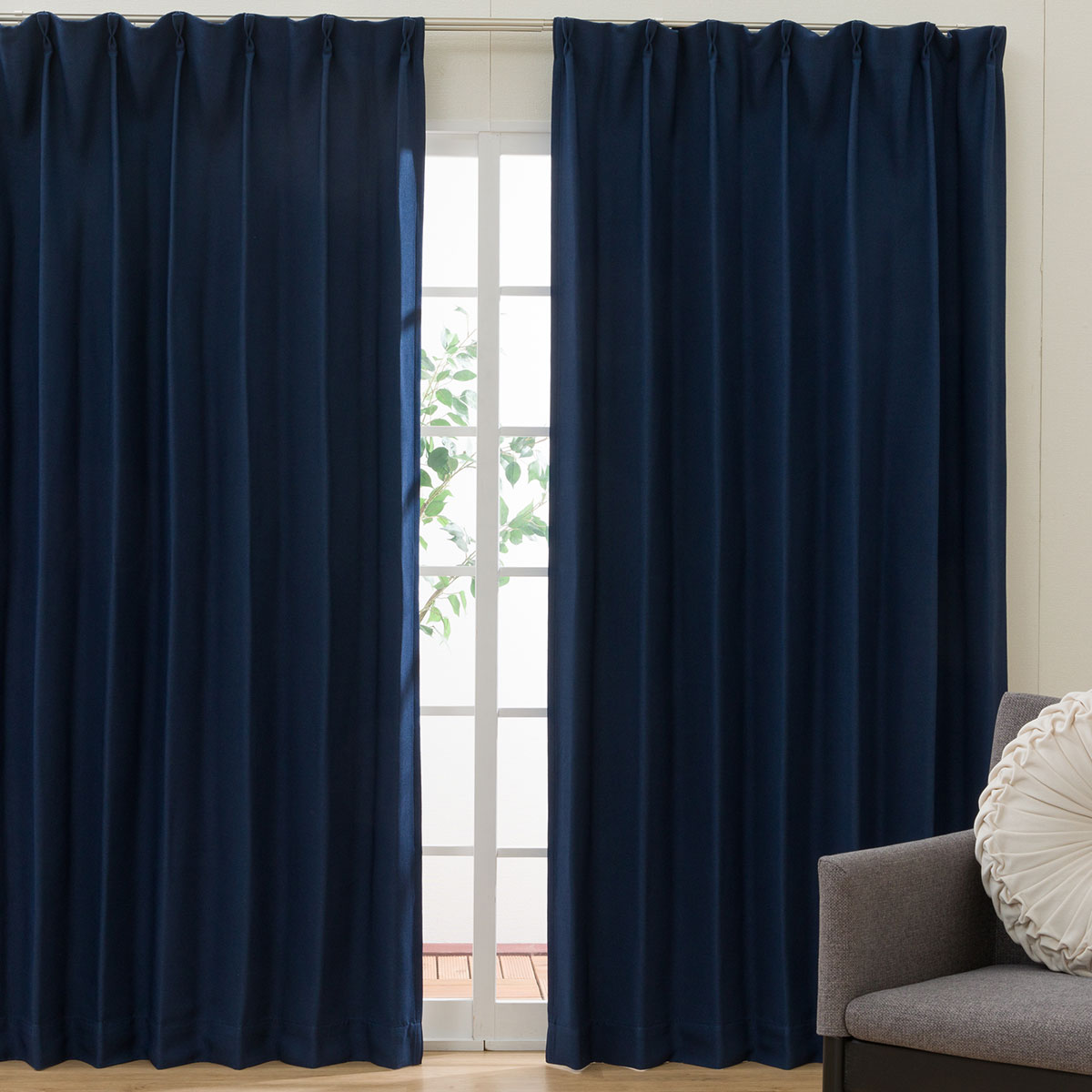 お好みサイズカーテン ネイビー DH147(幅-100/丈171-220cm) | ニトリ