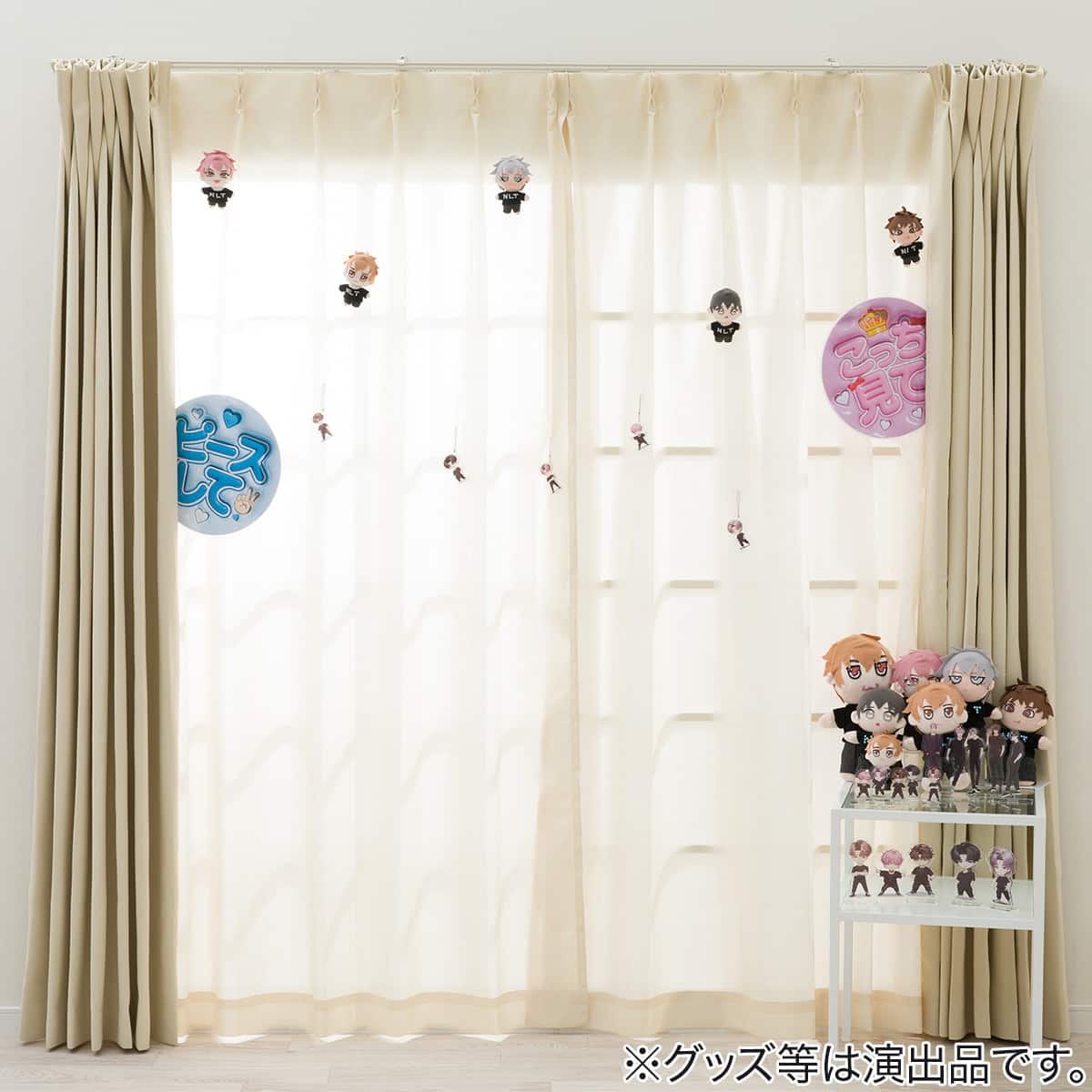 UVカット・保温・遮熱・156サイズレースカーテン (プリントカラー