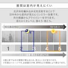 UVカット・保温・遮熱・156サイズレースカーテン (プリントカラー ピンクレッド 100X103X2) 8枚目画像