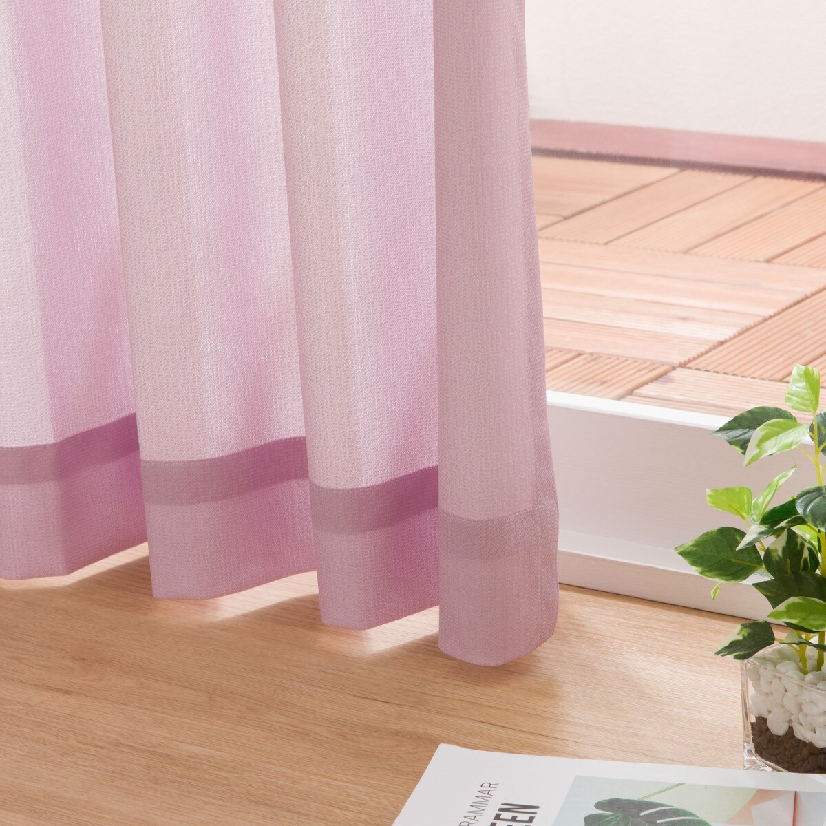 UVカット・保温・遮熱・156サイズレースカーテン (プリントカラー