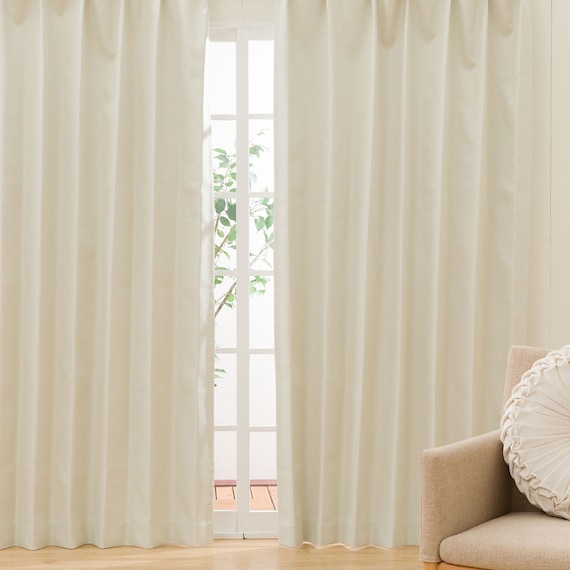 遮光1級・防汚・遮熱・遮音ドレープカーテン(100X200X2ベージュ DH148) 1枚目画像