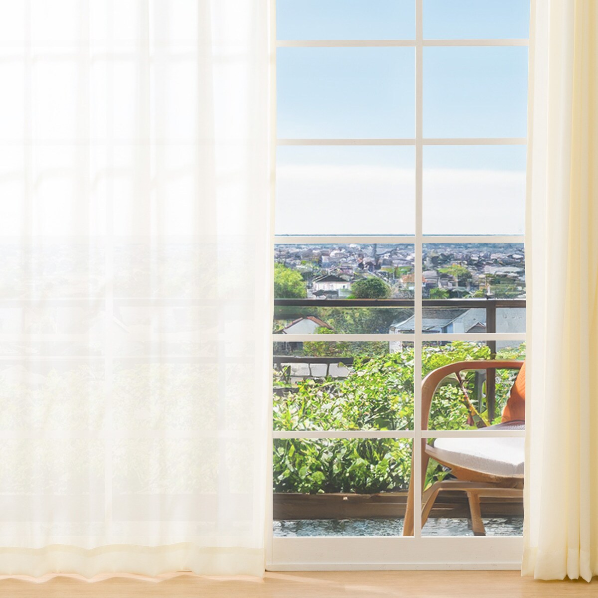 遮熱・遮像・保温・UVカット156サイズレースカーテン(VL7148 130X203X2