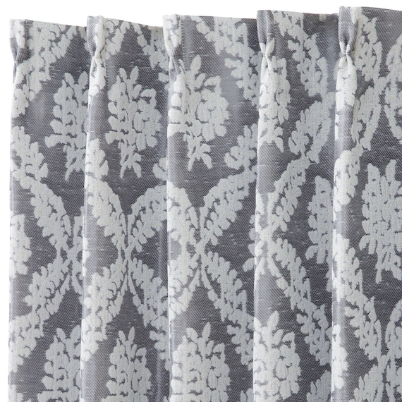 裏地付き遮光2級・遮熱ジャカードカーテン ブルー(PK212 100X110X2) 5枚目画像