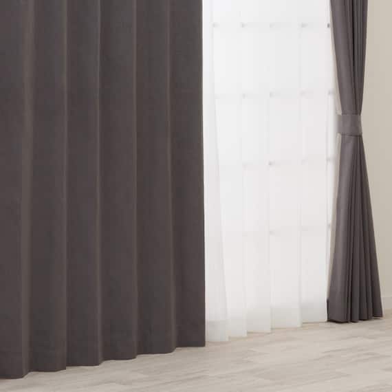 遮光1級・遮熱・遮音カーテン(RD114 GY 100X110X2) 2枚目画像