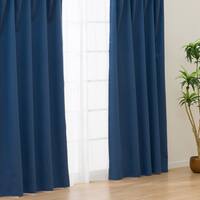 【お値打ち】遮光・遮熱・保温カーテン&レース４枚セット(NV 100X190)