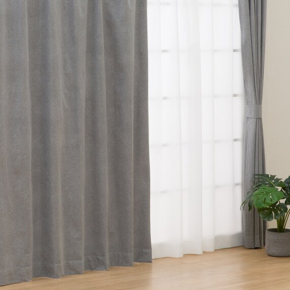 4枚セット多機能カーテン　遮光1級・遮熱・保温・遮像・UVカット(100×135　GY) 2枚目画像