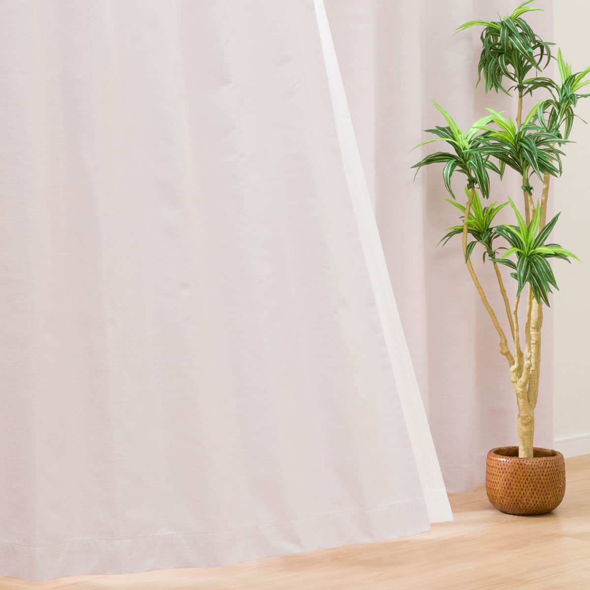 お好みサイズカーテン RD120 リターン加工有 ローズ(幅101-200/丈171