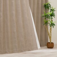 お好みサイズカーテン RD120 BR リターン加工有 ブラウン(幅201-300/丈171-220cm)