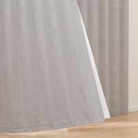 お好みサイズカーテン RD120 リターン加工有 グレー(幅201-300/丈221-270cm)