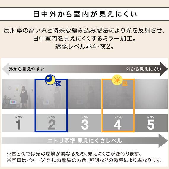 ミラー・花粉キャッチレースカーテン(RL183 100X108X2) 8枚目画像