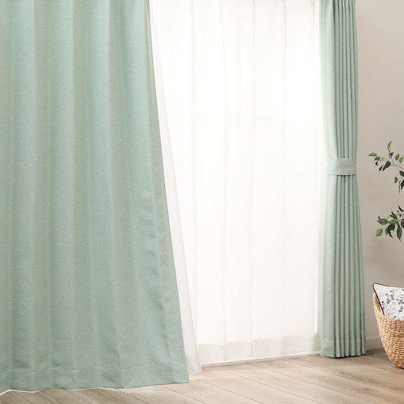 【省エネ・節電】遮光2級・遮熱・保温カーテン(GR 100X110X2) 1枚目画像