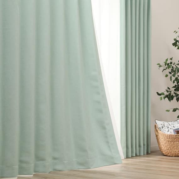 【省エネ・節電】遮光2級・遮熱・保温カーテン(エコオアシス GR 100X110X2) 2枚目画像