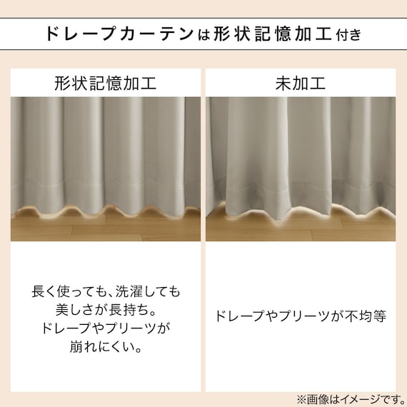 【省エネ・節電】遮光1級・遮熱・保温カーテン(GY 100X135X2) 6枚目画像