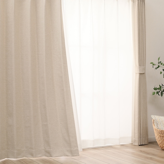 【省エネ・節電】遮光2級・遮熱・保温カーテン(BE 150X190X2) 1枚目画像