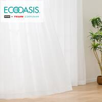 【省エネ・節電】遮熱・保温・遮像・ミラー レースカーテン(エコオアシスレース 100X183X2)