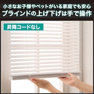 ヒモなし簡単昇降PVCブラインド(LX01 WH)