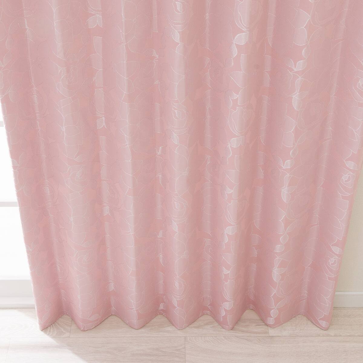 お好みサイズカーテン RD116 ライトローズ(幅-100/丈171-220cm