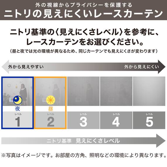 レースカーテン(100X133X2 ネコ DH175) 2枚目画像