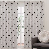 遮光3級・遮熱カーテン&レース4点セット(100x135x4 デコネコ DH176)