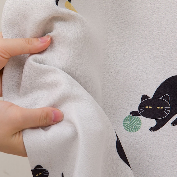 遮光3級·遮熱カーテン&レース4点セット(100x135x4 デコネコ DH176) 9枚目画像