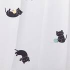 遮光3級·遮熱カーテン&レース4点セット(100x135x4 デコネコ DH176) 12枚目画像