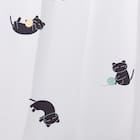 遮光3級·遮熱カーテン&レース4点セット(100x135x4 デコネコ DH176) 12枚目画像