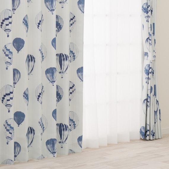 遮光2級・遮熱カーテン(RD129 ブルー 100X110X2) 2枚目画像