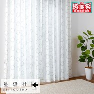 保温・遮像・UVカット・156サイズ カーテン（花束）WH【期間限定価格：8/7～9/24まで】