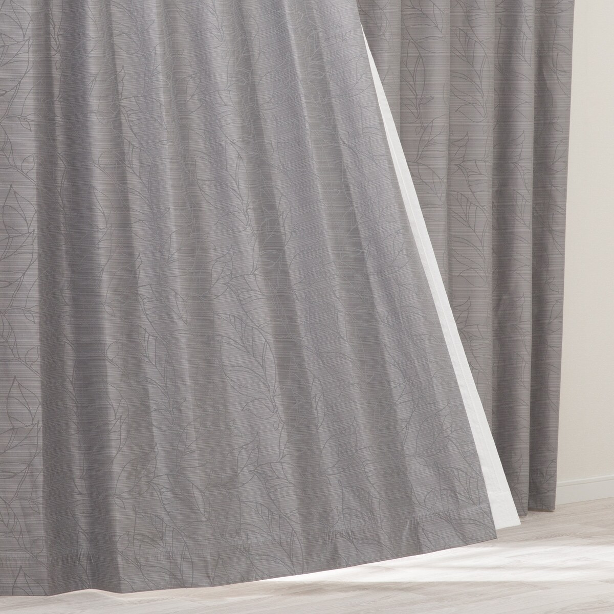 遮光1級・遮熱・遮音カーテン(RD123 グレー 100X110X2) | ニトリネット