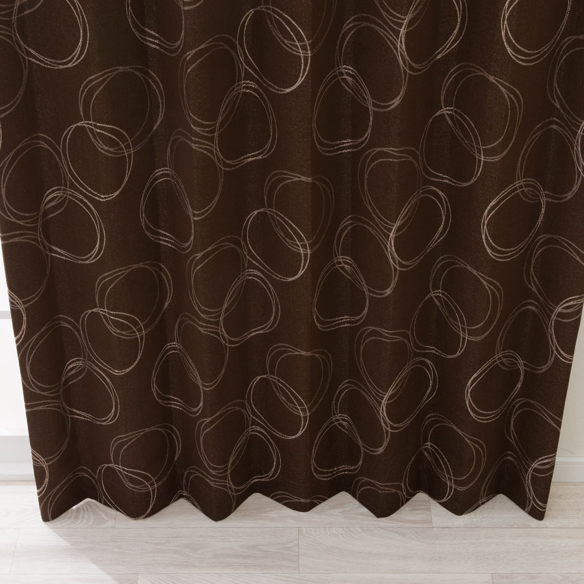 お好みサイズカーテン RD124 ダークブラウン(幅201-300/丈171-220cm
