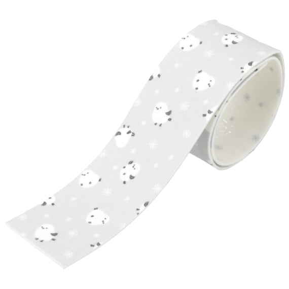 貼ってはがせる結露吸水シート2P(ライトグレー シマエナガDH177) 1枚目画像