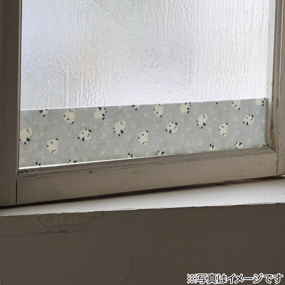 貼ってはがせる結露吸水シート２Ｐ(ライトグレー　シマエナガDH177) 6枚目画像