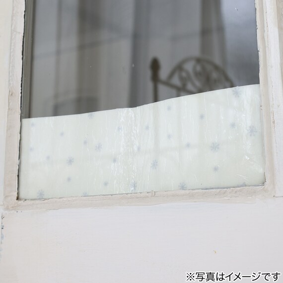 貼ってはがせる結露吸水シート2P(ライトグレー シマエナガDH177) 7枚目画像