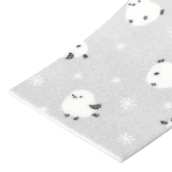 貼ってはがせる結露吸水シート２Ｐ(ライトグレー　シマエナガDH177) 9枚目画像