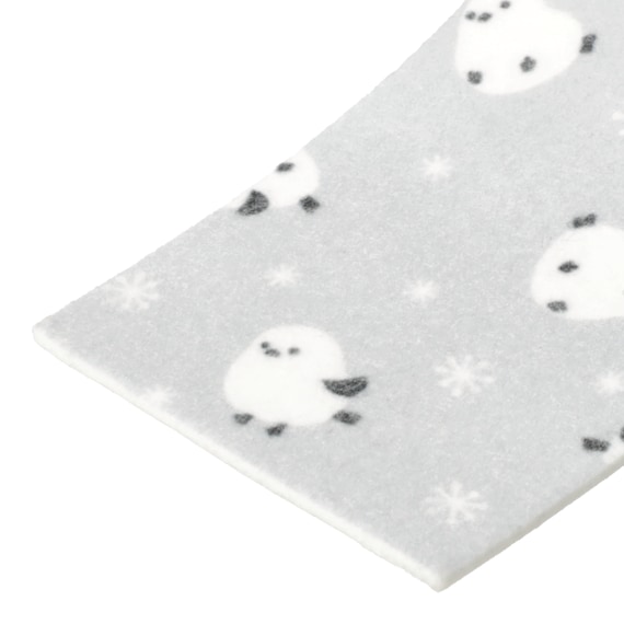 貼ってはがせる結露吸水シート2P(ライトグレー シマエナガDH177) 9枚目画像