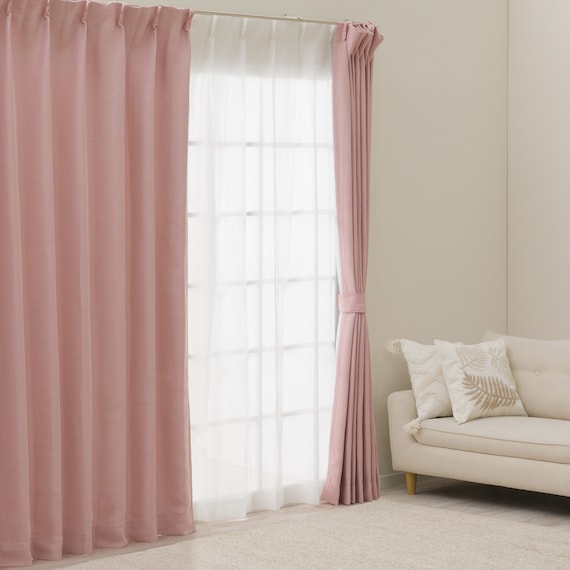 遮光2級・断熱・遮熱カーテン(RD140 ローズ 100X120X2) 24枚目画像