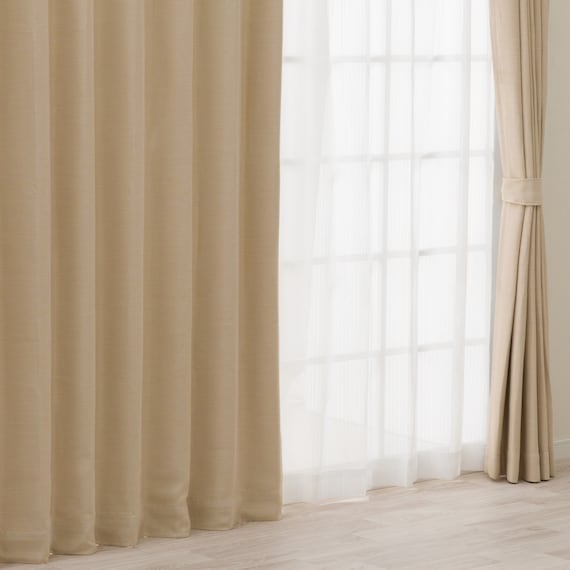 遮光2級・断熱・遮熱カーテン(RD140 ベージュ 100X135X2) 3枚目画像