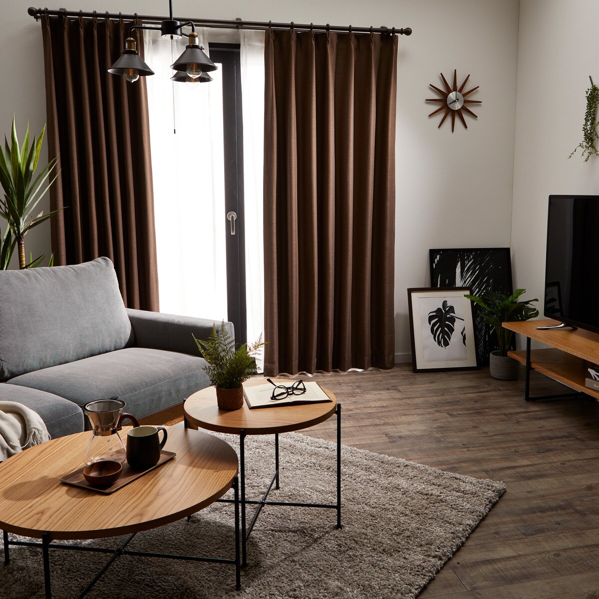 遮光1級・遮熱カーテン(RD140 ブラウン 100X110X2) | ニトリネット