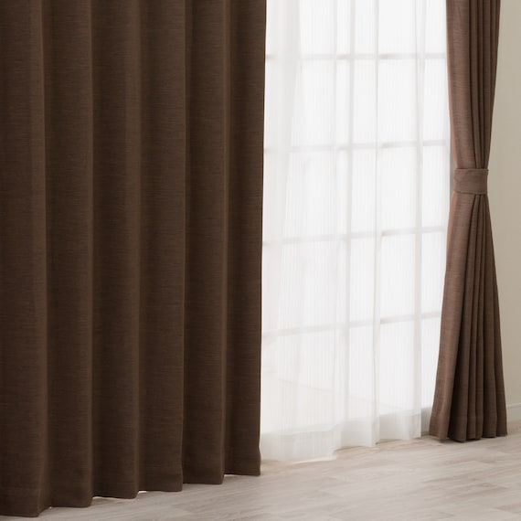 遮光1級・断熱・遮熱カーテン(RD140 ブラウン 150X150X2) 4枚目画像