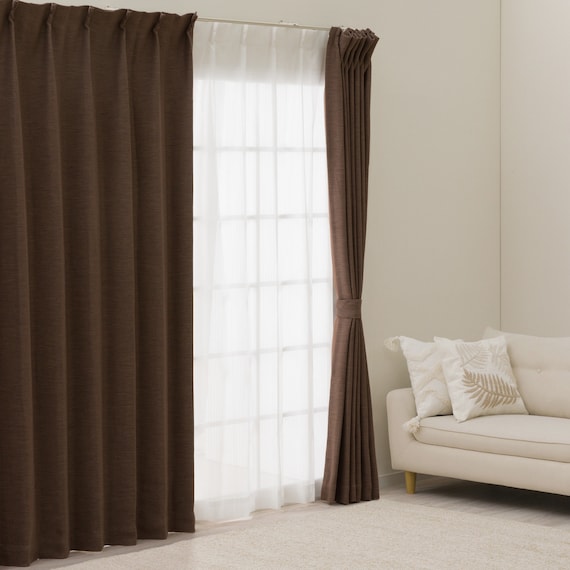 遮光1級・断熱・遮熱カーテン(RD140 ブラウン 100X90X2) 21枚目画像