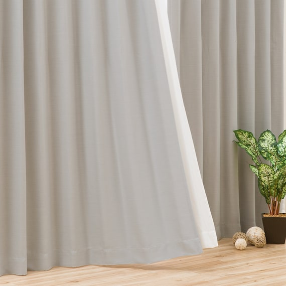 遮光2級・断熱・遮熱カーテン(RD140 グレー 100X205X2) 1枚目画像